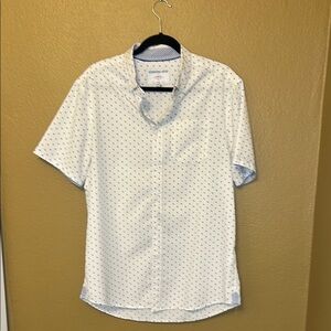 White Short Sleeve Casual Button Down Shirt